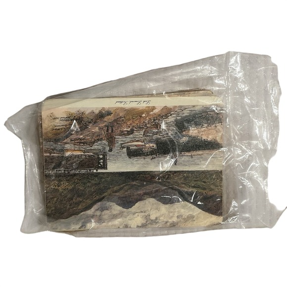 Vintage 6PC  Coaster Mats Watercolor Paintings Scottish Castles J Arthur Dixon - Picture 2 of 11